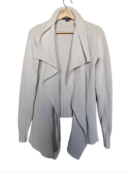 Vince Sweaters - Vince Yak Wool Blend Cream Open-Front Draped Cardigan